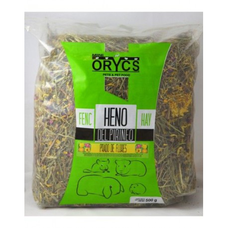 Heno Orycs Pirineo Prado de flortes 500 gr.